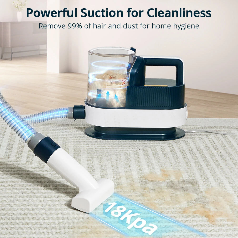 (image for) 2.5LPet Grooming Vacuum,6 in 1 Dryer & Dog Grooming Vacuum with Ceramic Blades Clipper Tools for Dogs Cats