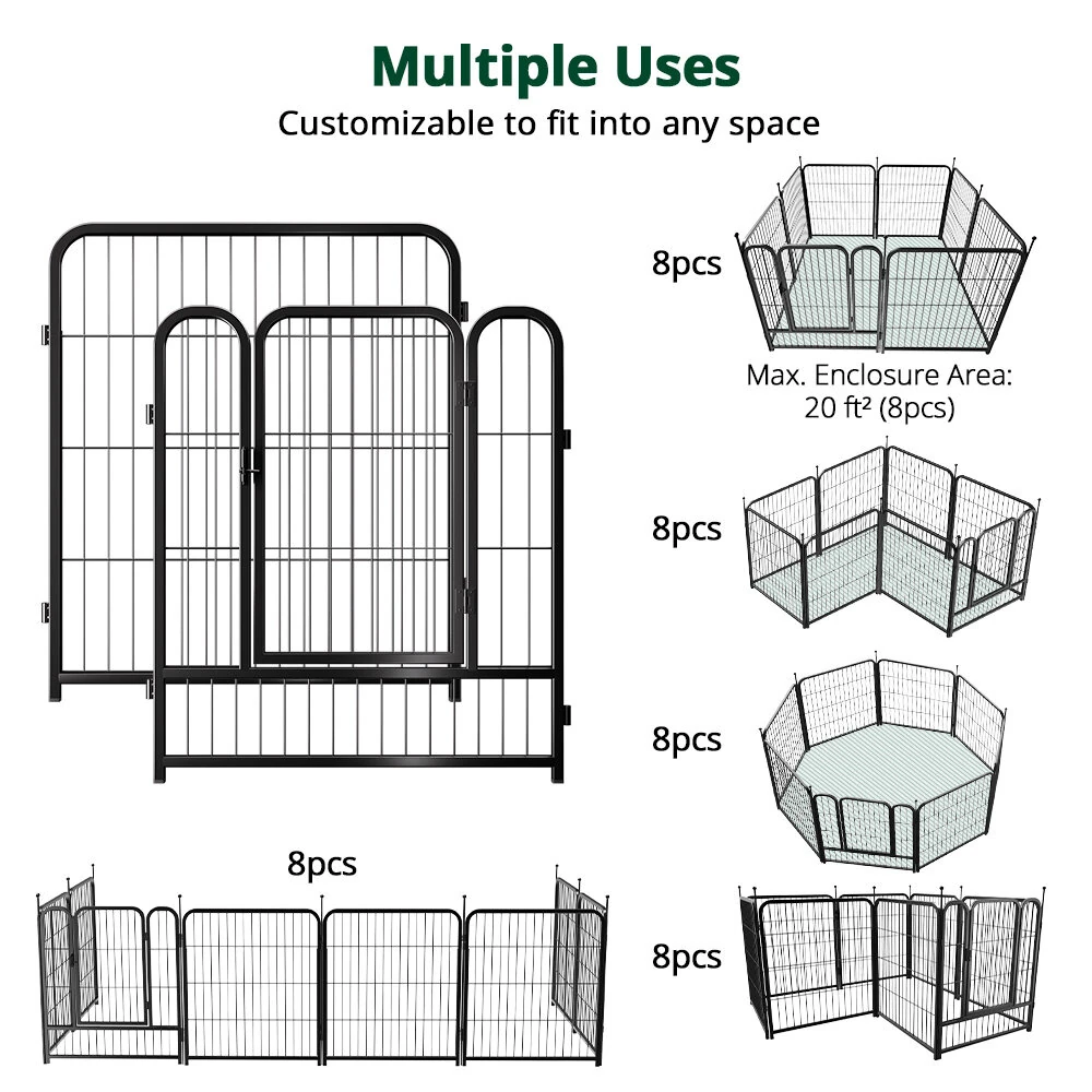 (image for) PawGiant Dog Playpen Designed for Indoor Use, Dog Pen with Rubber Pads for Small Medium Dogs Puppy Inside