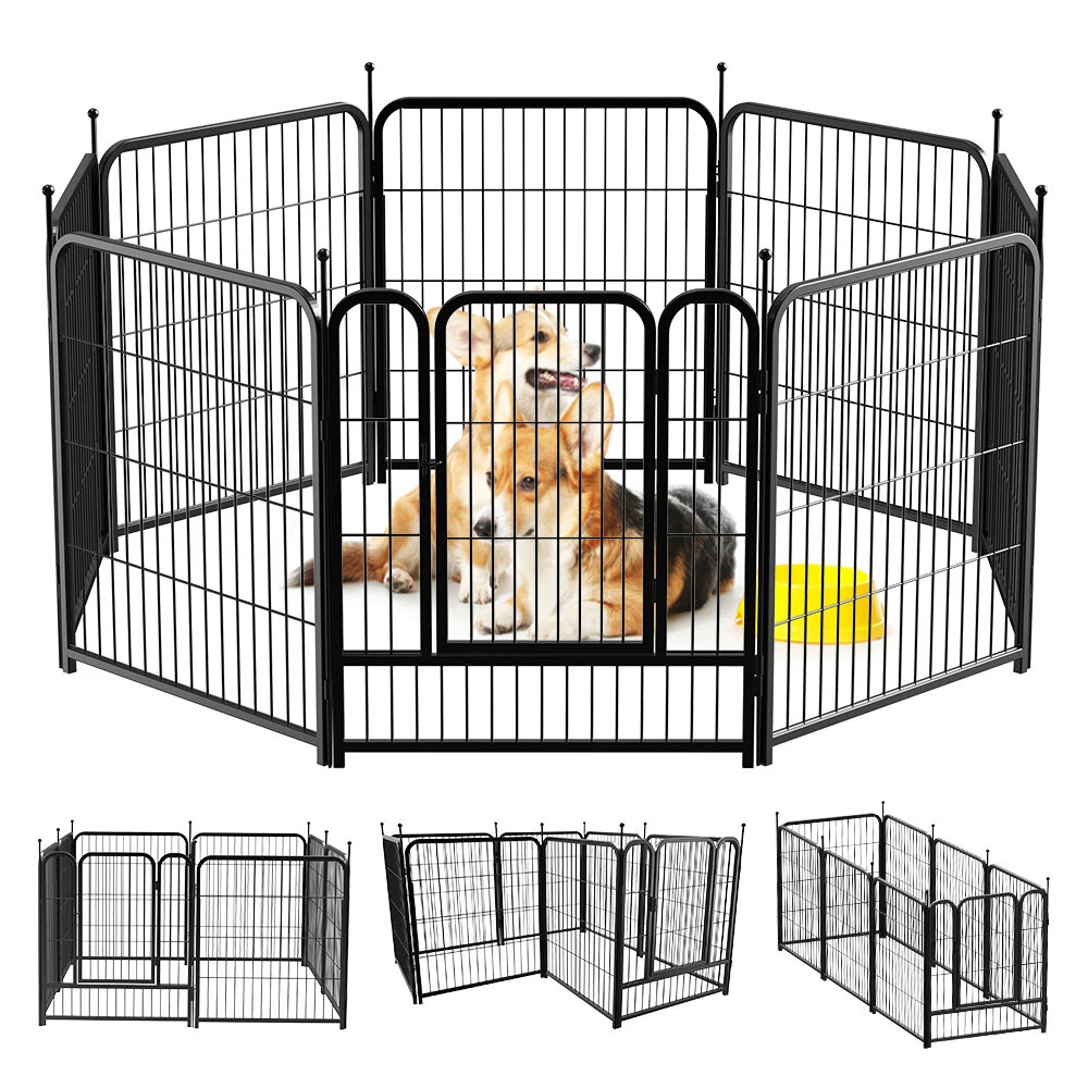 (image for) PawGiant Dog Playpen Designed for Indoor Use, Dog Pen with Rubber Pads for Small Medium Dogs Puppy Inside