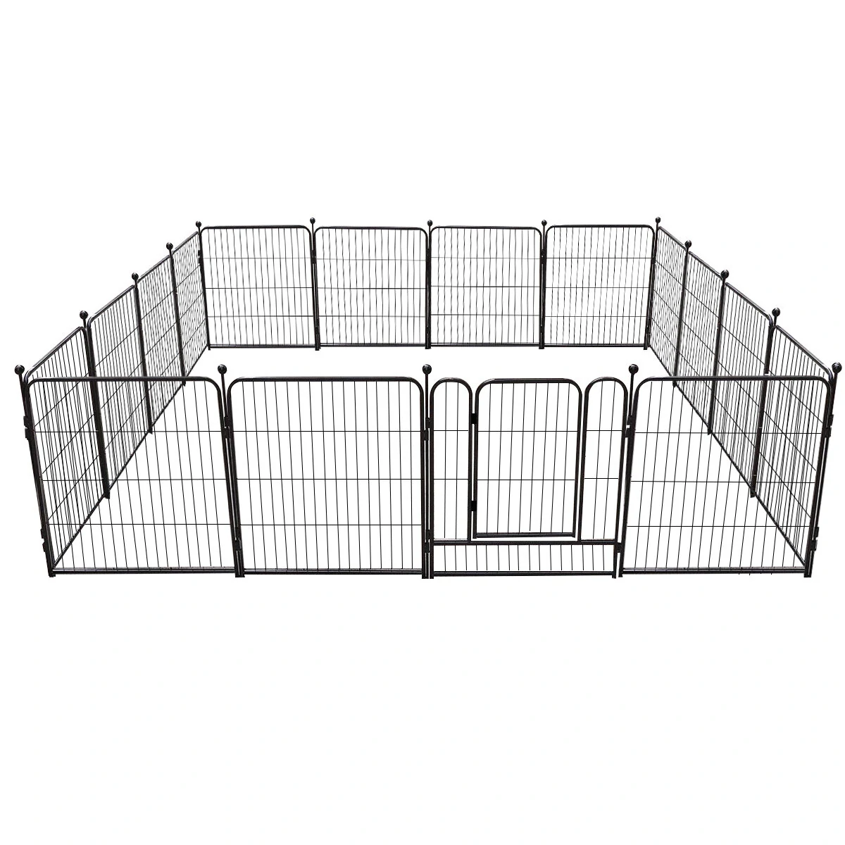 (image for) PawGiant Heavy Duty Metal Dog Exercise Playpen Fence for Indoor Outdoor 16 Panels 32 Inch Height